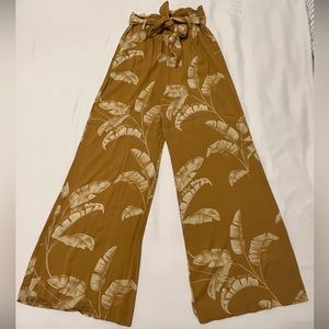Mustard Tie Front Pants